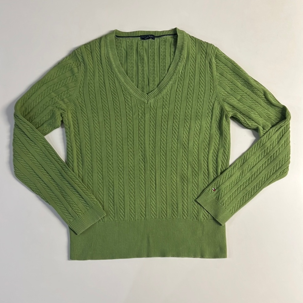 Tommy Hilfiger Green Sweater Top XL Womens
